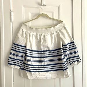 Vineyard Vines off-the-shoulder striped blouse (M)
